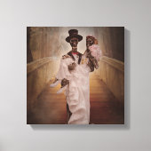 Skeleton bruid en bruidegom canvas kunst (Voorkant)