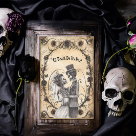 Skeleton bruid en bruidegom eerste dans kaart