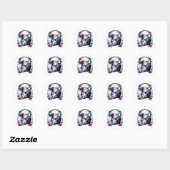 Skeleton Bruid en Bruidegom Gothic Ronde Sticker (Vel)