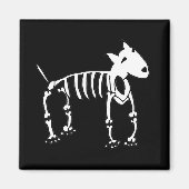 Skeleton Bull Terrier Dog Magneet (Voorkant)