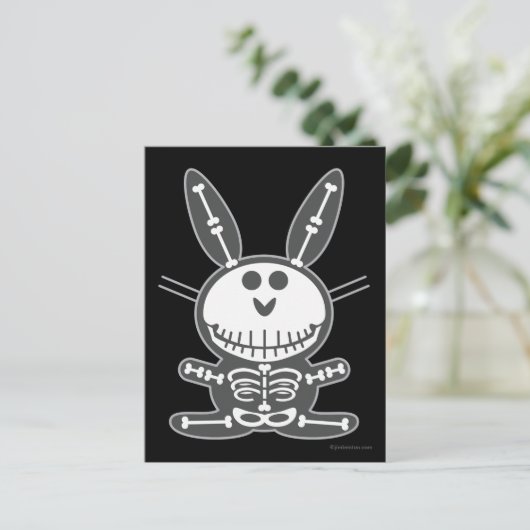 Skeleton Bunny Briefkaart (Staand voorkant)