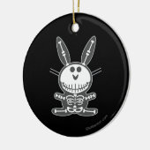 Skeleton Bunny Keramisch Ornament (Links)