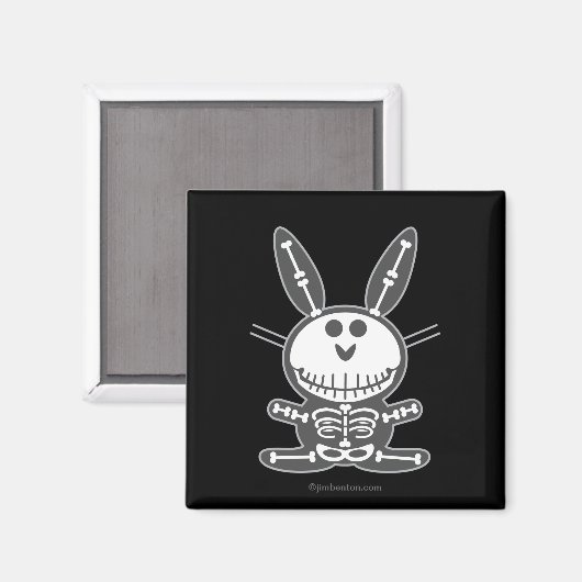 Skeleton Bunny Magneet (Voorkant / Achterkant)