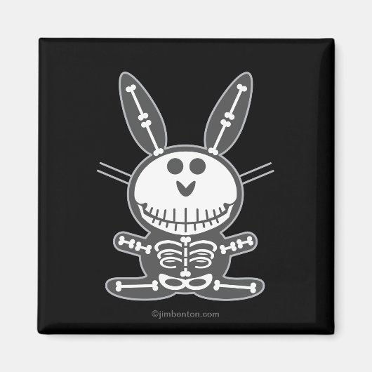 Skeleton Bunny Magneet (Voorkant)