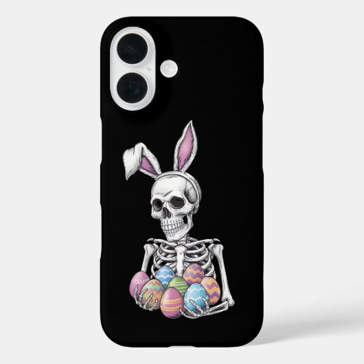 Skeleton Bunny met paaseieren Grappig Konijn Case-Mate iPhone Case (Achterkant)