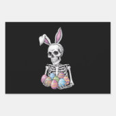 Skeleton Bunny met paaseieren Grappig Konijn Inpakpapier Vel (Voorkant)