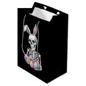 Skeleton Bunny met paaseieren Grappig Konijn Medium Cadeauzakje (Voorkant Gekanteld)