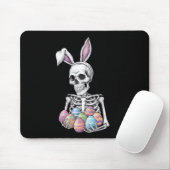 Skeleton Bunny met paaseieren Grappig Konijn Muismat (Met muis)
