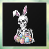 Skeleton Bunny met paaseieren Grappig Konijn Raamsticker (Vel 3)