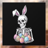 Skeleton Bunny met paaseieren Grappig Konijn Raamsticker (Vel 2)