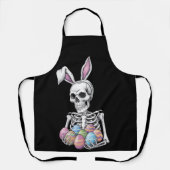 Skeleton Bunny met paaseieren Grappig Konijn Schort (Voorkant)