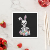 Skeleton Bunny met paaseieren Grappig Konijn Servet (Insitu)