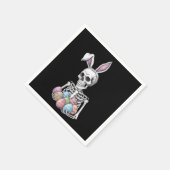Skeleton Bunny met paaseieren Grappig Konijn Servet (Hoek)