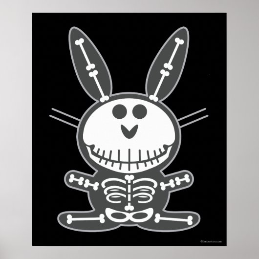 Skeleton Bunny Poster (Voorkant)