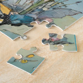 Skeleton Butterfly Fairy met Wildflowers Legpuzzel (Zijkant)