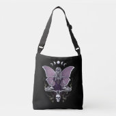 Skeleton Butterfly Goth Crossbody Tas (Voorkant)