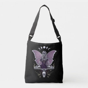 Skeleton Butterfly Goth Crossbody Tas