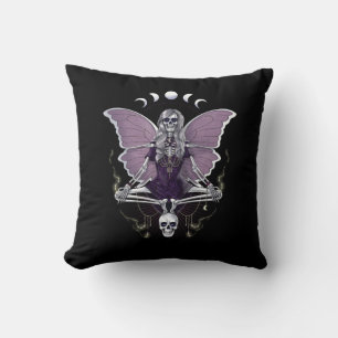 Skeleton Butterfly Goth Kussen