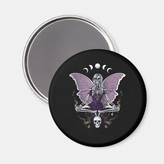 Skeleton Butterfly Goth Magneet (Voorkant / Achterkant)