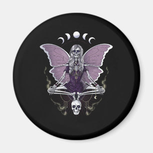 Skeleton Butterfly Goth Magneet