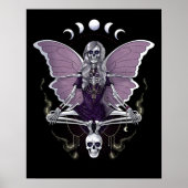Skeleton Butterfly Goth Poster (Voorkant)