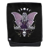 Skeleton Butterfly Goth Rugtassen (Voorkant)