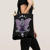 Skeleton Butterfly Goth Tote Bag (Dichtbij)