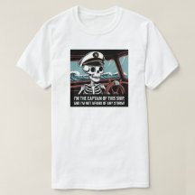Skeleton Caption Shirt. Kapitein's Halloween shirt