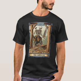 Skeleton Carpenter Tarot Kaart Funny Halloween T-shirt
