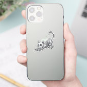 Skeleton Cat - Grappige X-ray Style Halloween Stic Sticker (Telefoon)