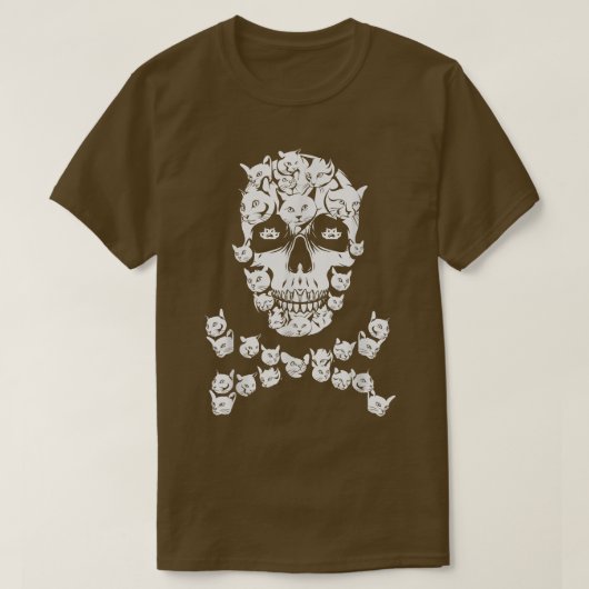 Skeleton Cat Halloween 2021 Funny Gift T-shirt (Design voorkant)