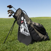 Skeleton Cat Halloween Funny Schattige Spooky Esse Golfhanddoek (Groen)