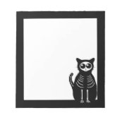 Skeleton Cat Halloween Notitieblok (Voorkant)