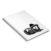 Skeleton Cat Siesta Notitieboek (Rechterzijde)