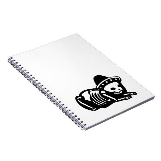 Skeleton Cat Siesta Notitieboek (Rechterzijde)