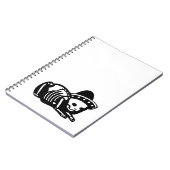 Skeleton Cat Siesta Notitieboek (Linkerzijde)