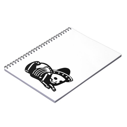 Skeleton Cat Siesta Notitieboek (Linkerzijde)