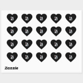 Skeleton Cat Skull kat Schattige Halloween Design Hart Sticker (Vel)