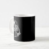Skeleton Cat Skull Kat Schattigee geest Halloween Koffiemok (Voorkant links)