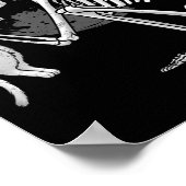 Skeleton Cat Skull Kat Schattigee geest Halloween  Poster (Hoek)