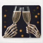 Skeleton Champagne Toast Muismat (Voorkant)