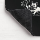 Skeleton Chasing French Bulldog Halloween Dog Mom  Muismat (Hoek)