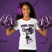 Skeleton Cheerleader Halloween School Spirit T-shirt