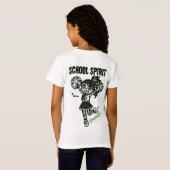 Skeleton Cheerleader Halloween School Spirit T-shirt (Achterkant volledig)