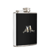 Skeleton Cheers op een Heupfles (Rechts)