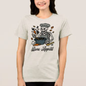 Skeleton Chef Halloween Shirt – Spooky Cooking T-s (Voorkant)
