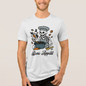 Skeleton Chef Halloween - Spooky Cooking Tri-Blend Shirt (Voorkant)