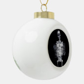 Skeleton Chest Xray kerstbal Keramische Bal Ornament (Links)