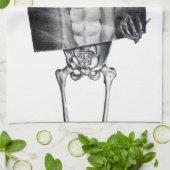 Skeleton Chest Xray Kitchen Towelen Theedoek (Gevouwen)
