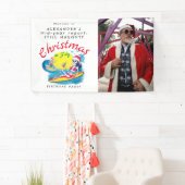 Skeleton Christmas in juli Beach Surf Welkomstbord Spandoek (Insitu)